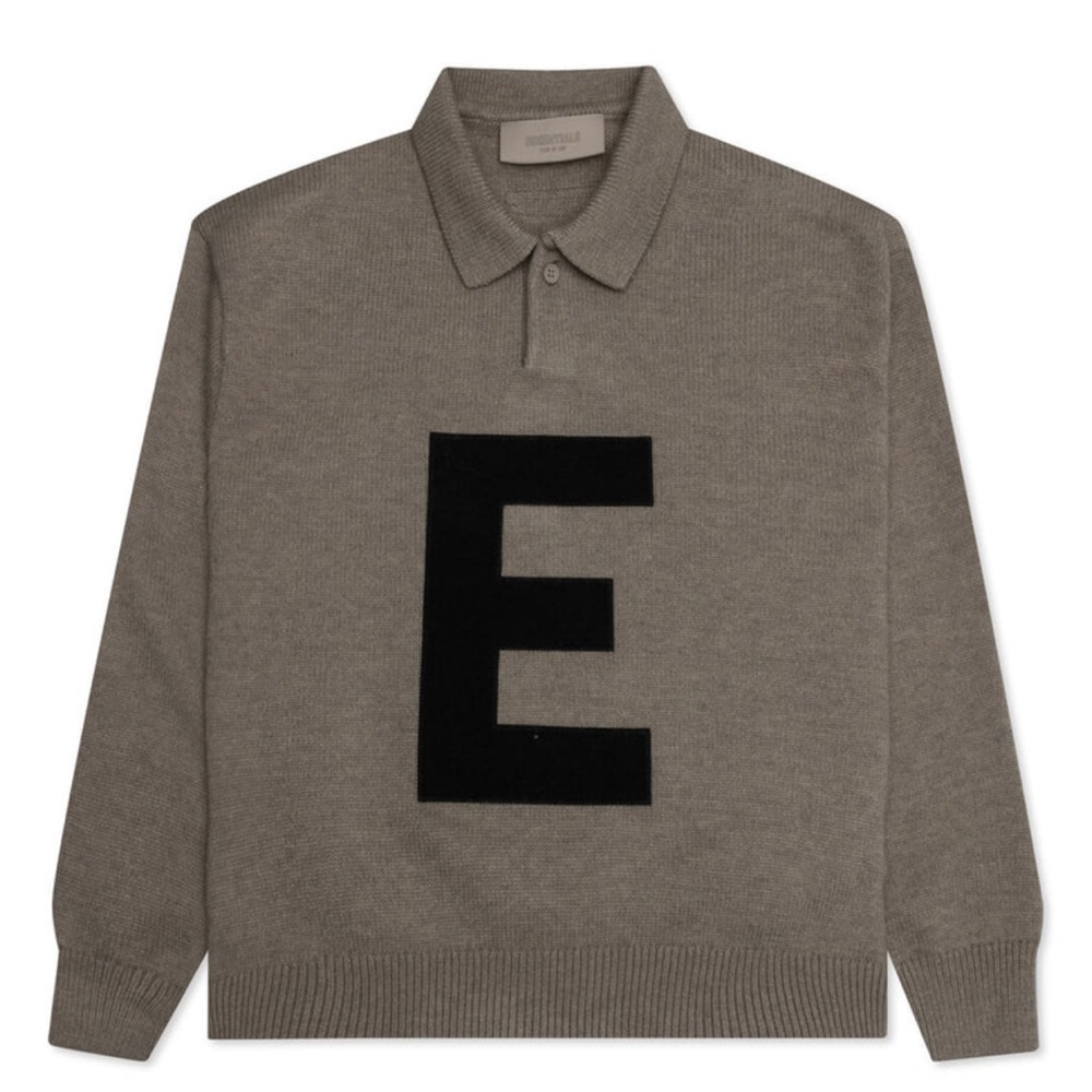 Essentials kids Taupe Sweater with Black Lettering